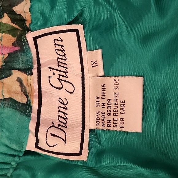 🔴 🔚🔜 SALE 💯 Silk VTG Dianne Gilman Midi Skirt - Picture 5 of 8